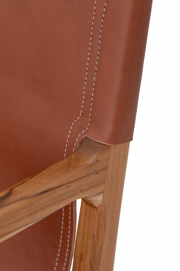 Bloomingville Ollie Lounge Chair, Brun, Läder L55xH84xB60 cm