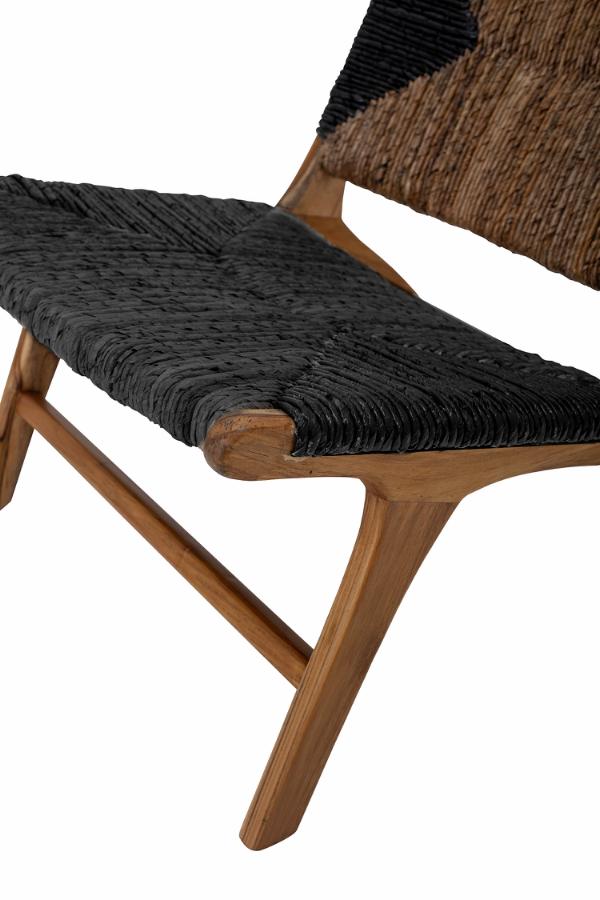 Bloomingville Grant Lounge stol, Svart, Teak L65,5xH69,5xW76,5 cm