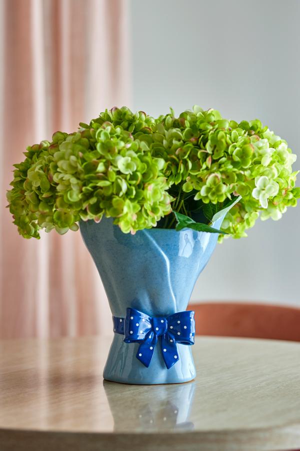 Bloomingville Belivia Vas, Blå, Stengods D19,5xH28,5 cm