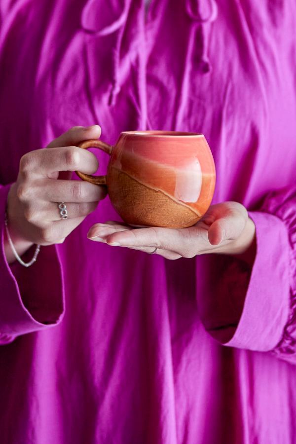 Bloomingville Paula Kopp, Orange, Stengods D9xH8 cm