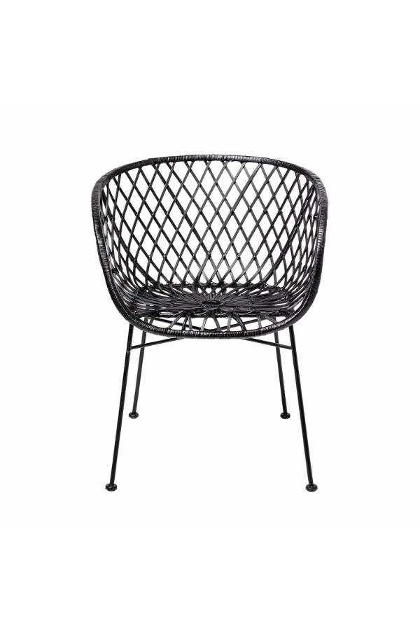 Bloomingville Kama Lounge Chair, 2-pack, Black, Rattan L59xH76xW59 cm
