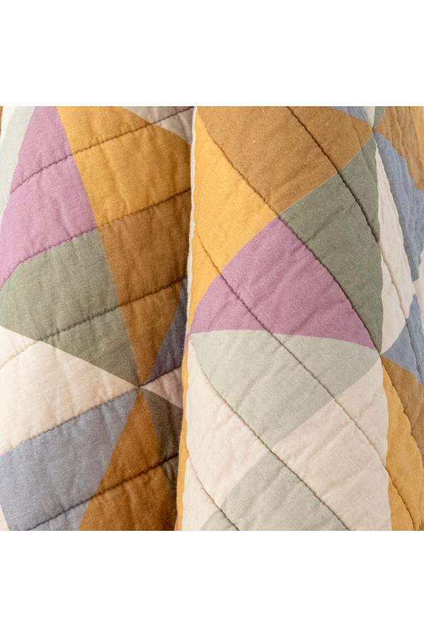 Bloomingville Crewe-täcke, multifärgad, bomull OEKO-TEX ® L150xB125 cm