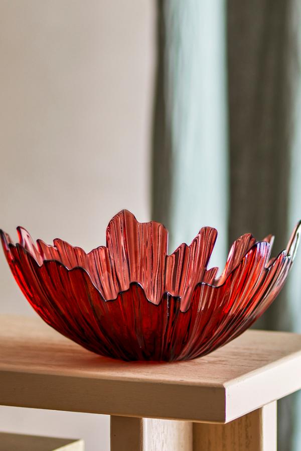 Bloomingville Aila Skål, Röd, Glas D31xH14 cm