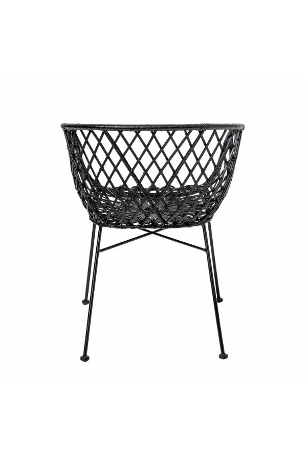 Bloomingville Kama Lounge Chair, 2-pack, Black, Rattan L59xH76xW59 cm