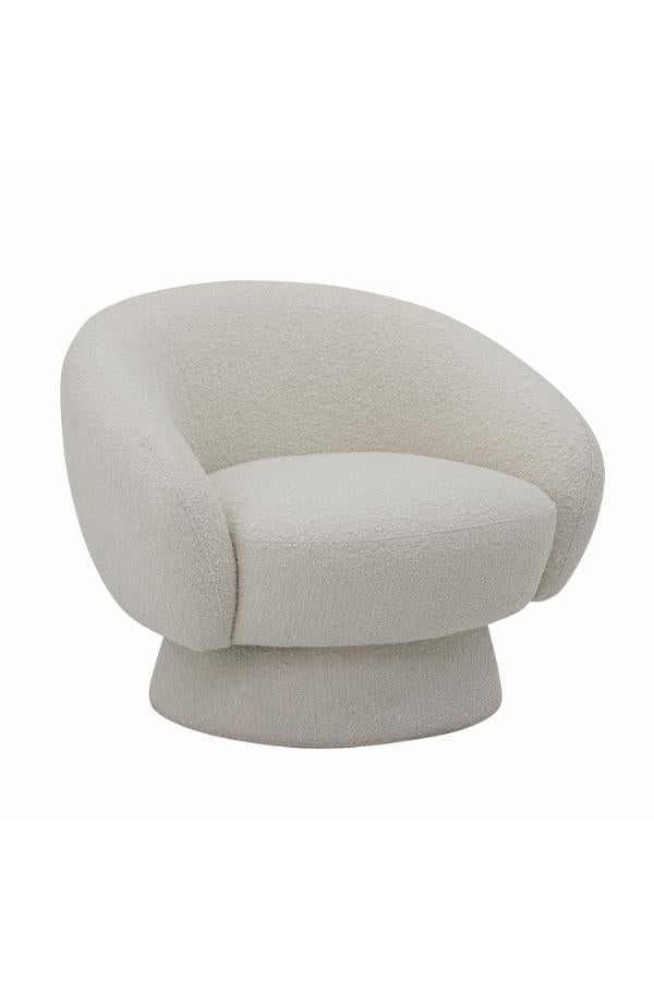 Bloomingville Ted Lounge Chair, Vit, Polyester L93xH74xB82 cm