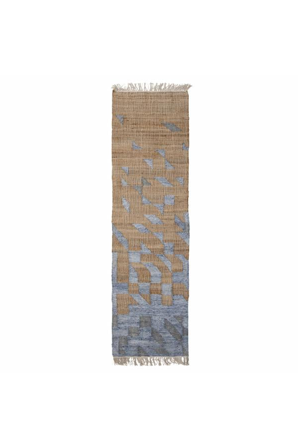 Bloomingville Vikka Matta, Blå, Jute L245xB75 cm
