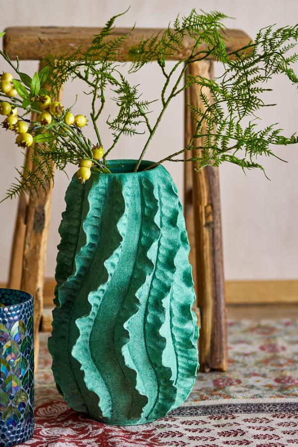 Creative Collection Natika Deco Vas, Grön, Terrakotta D23xH37 cm