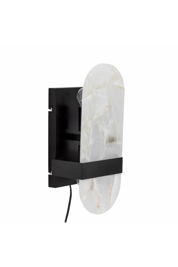 Bloomingville Taco Vägglampa, Vit, Alabaster L16xH38xB13 cm