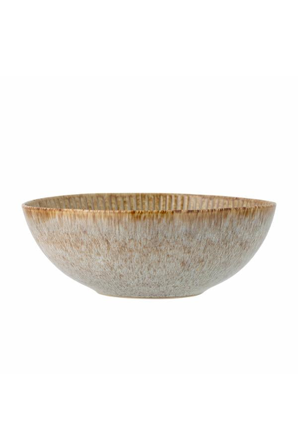 Creative Collection Fleur Skål, Natur, Stengods D27xH8,5 cm, 2-pack
