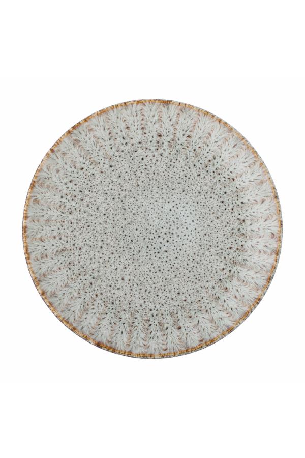 Creative Collection Fleurfat, Natur, Stengods D27xH2,5 cm, 6-pack