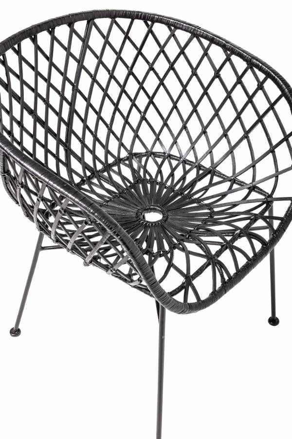Bloomingville Kama Lounge Chair, 2-pack, Black, Rattan L59xH76xW59 cm