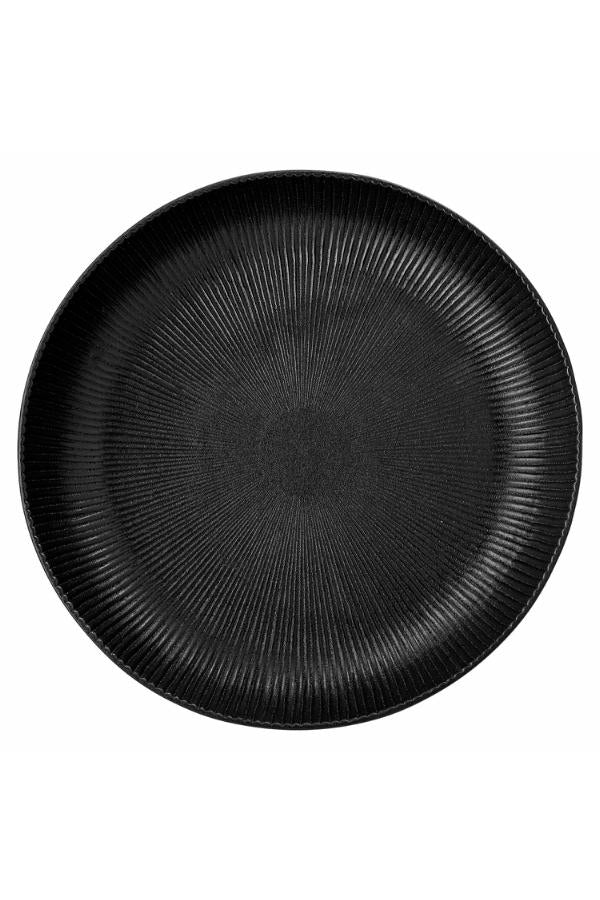 Bloomingville Neri Skål, Svart, Stengods D33xH6 cm, 4-pack
