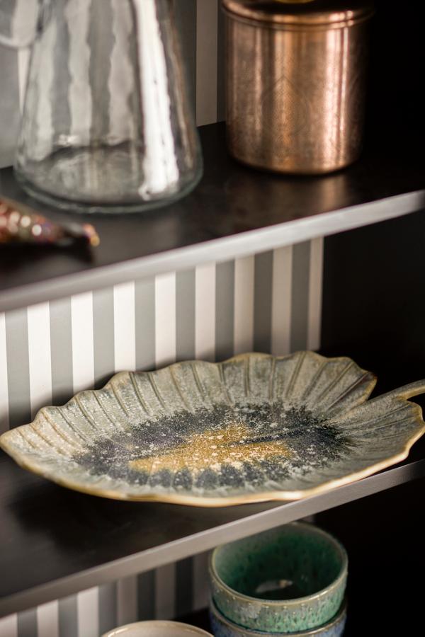 Creative Collection Dorreen Serveringsfat, Blå, Stengods L31xH4xB19,5 cm, 6-pack