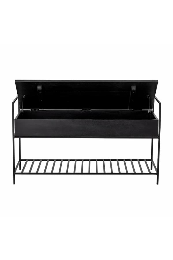 Bloomingville Abelone bänk, svart, FSC 100% ® Mango L102xH58xB40 cm