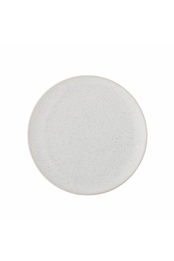 Bloomingville Addison Tallrik, Vit, Stengods D20xH2 cm, 6-pack