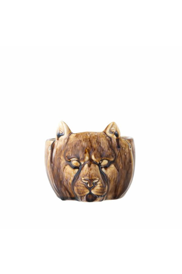 Creative Collection Abner Blomkruka, Brun, Stengods L13xH9,5xB11,5 cm