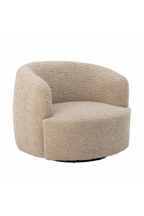 Bloomingville Bocca Lounge Chair, Natur, Polyester L89xH73xB86 cm