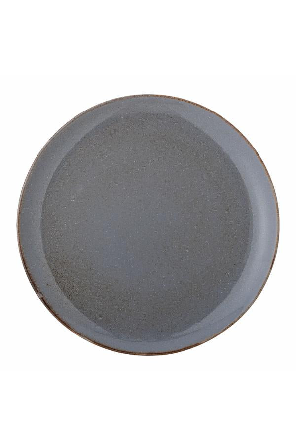 Bloomingville Sandrine Tallrik, Grå, Stengods D28,5xH2,5 cm, 4-pack