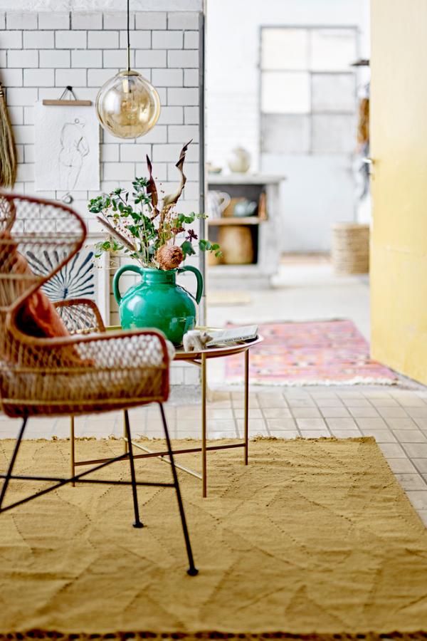 Bloomingville Zola Matta, Brun, Ull L200xB140 cm