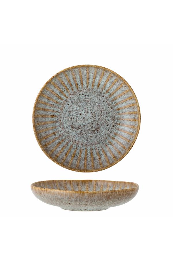 Creative Collection Fleurtallrik Djup, Natur, Stengods D22xH5 cm, 6-pack