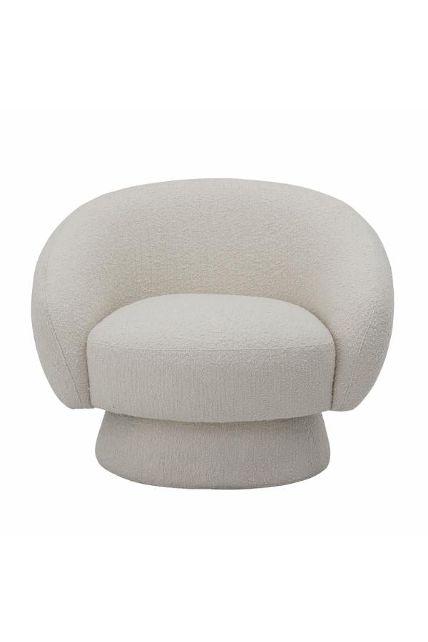 Bloomingville Ted Lounge Chair, Vit, Polyester L93xH74xB82 cm