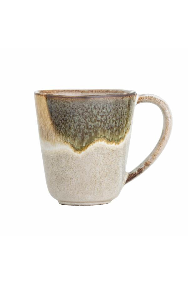 Bloomingville Jules Mugg, Grön, Stengods D9,5xH10 cm, 6-pack
