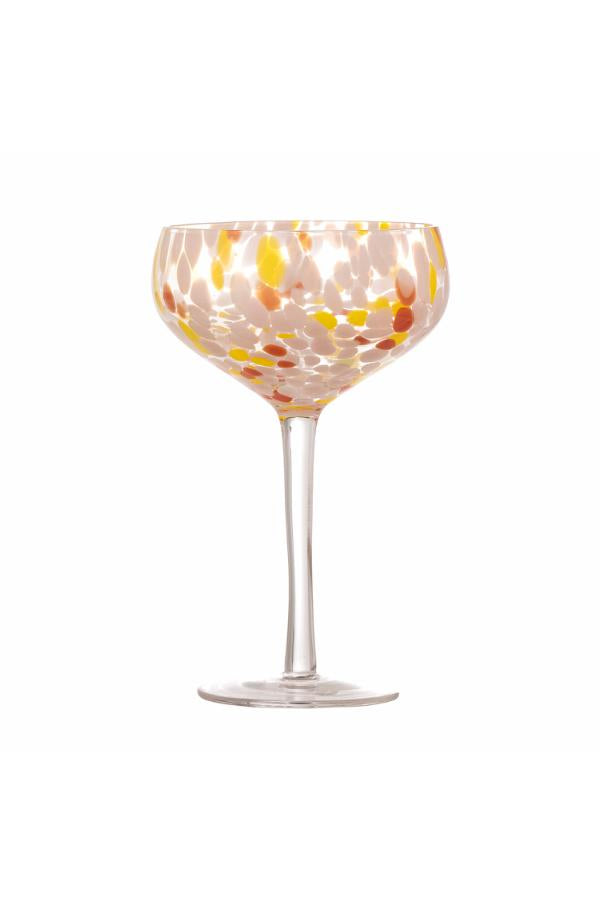 Bloomingville Lilya Cocktailglas, Ros, Glas D12xH18 cm, 4-pack