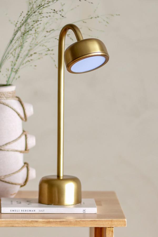Bloomingville Nico Bärbar Lampa, Uppladdningsbar, Mässing, Metall L16,5xH35,5xB8,5 cm