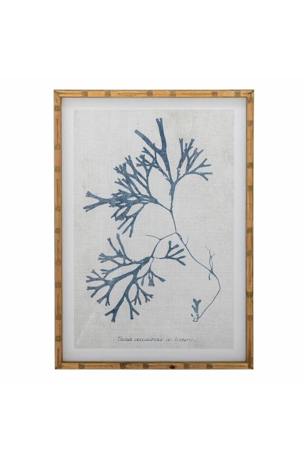 Creative Collection Sumner Illustration med Ram, Blå, Granved L50xH70xB2,5 cm