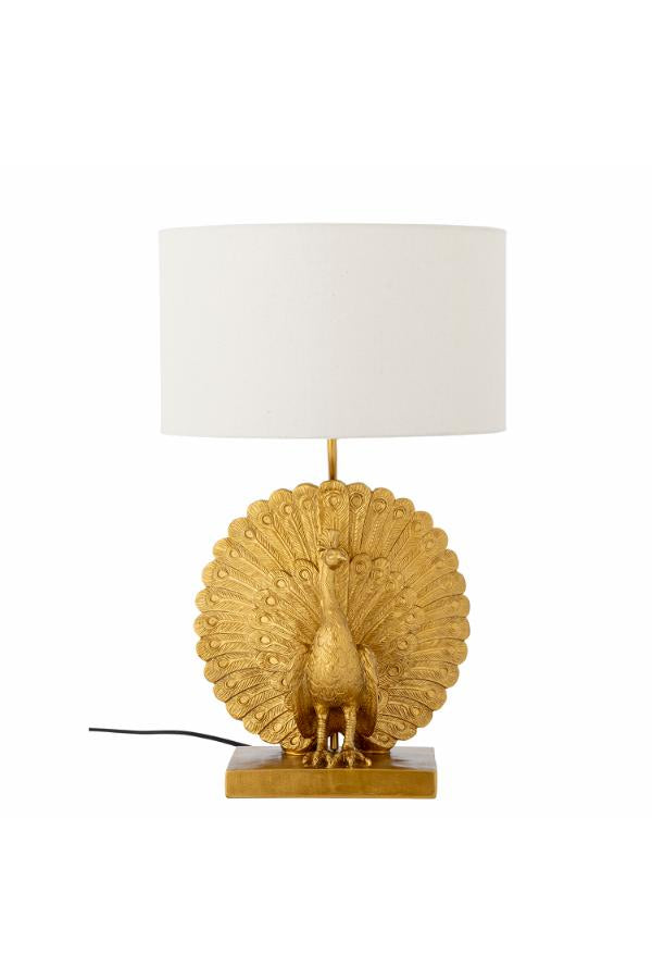 Creative Collection Påfågelbordslampa, Guld, Polyresin D35,5xH58,5 cm