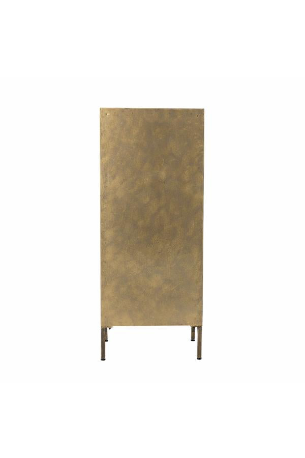Bloomingville Saone-skåp, mässing, härdat glas L45xH110xB40 cm