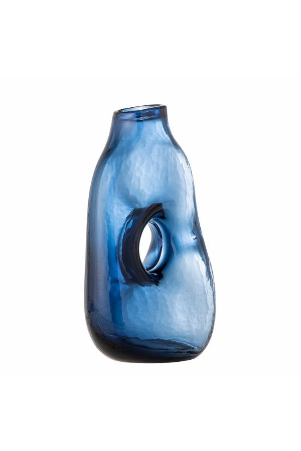 Bloomingville Harri Vas, Blå, Glas L20xH30xB12 cm