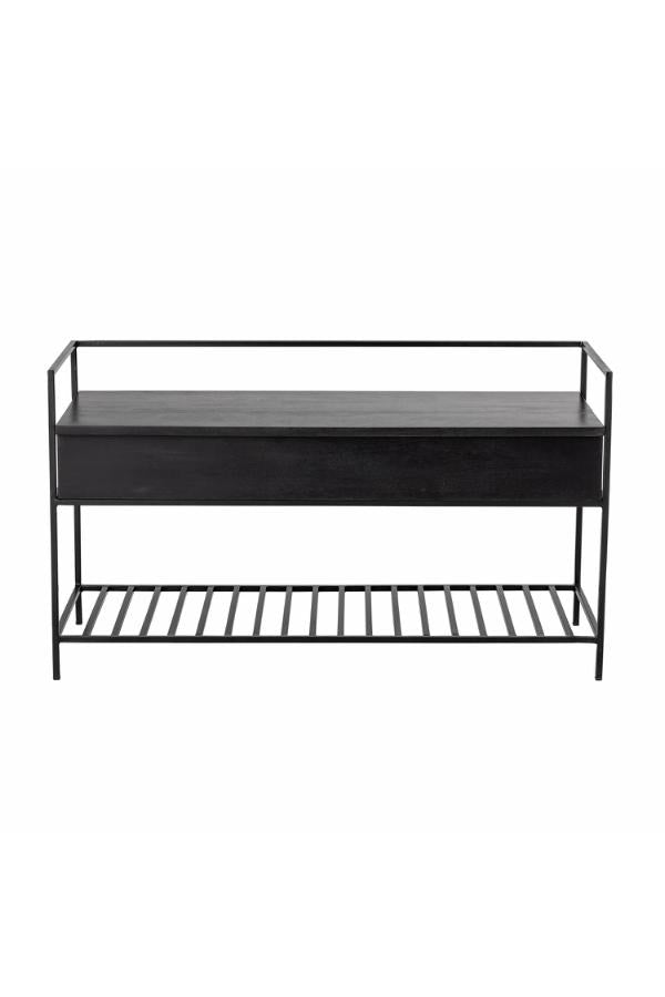 Bloomingville Abelone bänk, svart, FSC 100% ® Mango L102xH58xB40 cm