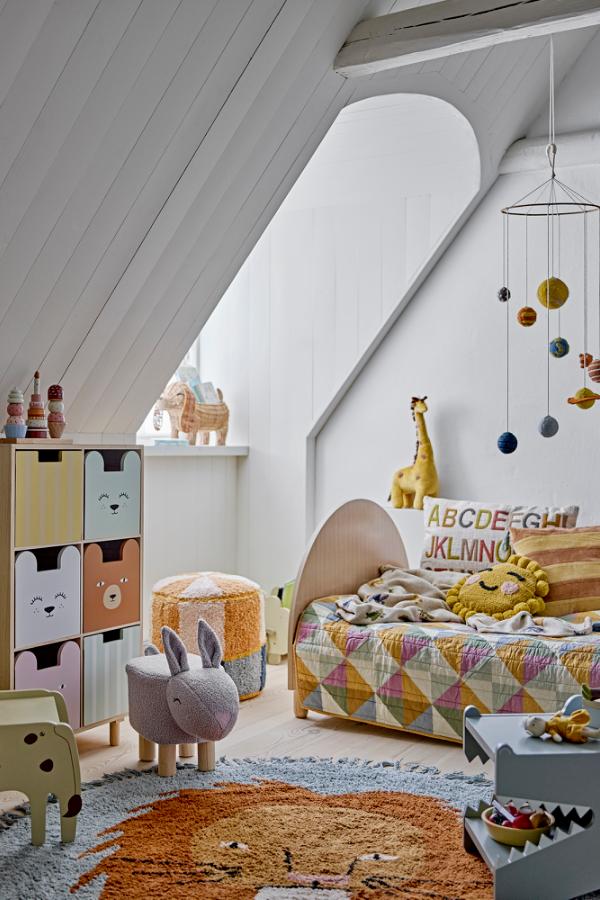 Bloomingville Mini Arnie bänk, grön, MDF L100xH30xB34 cm