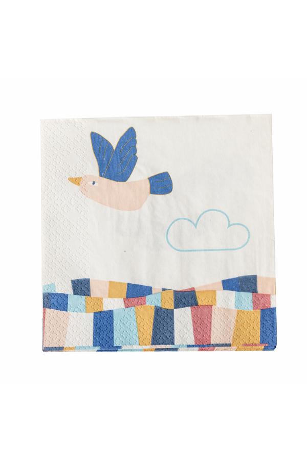 Bloomingville Mini Colorine Servett, Multi, FSC ® Mix, Papper L33xB33 cm, 20-pack