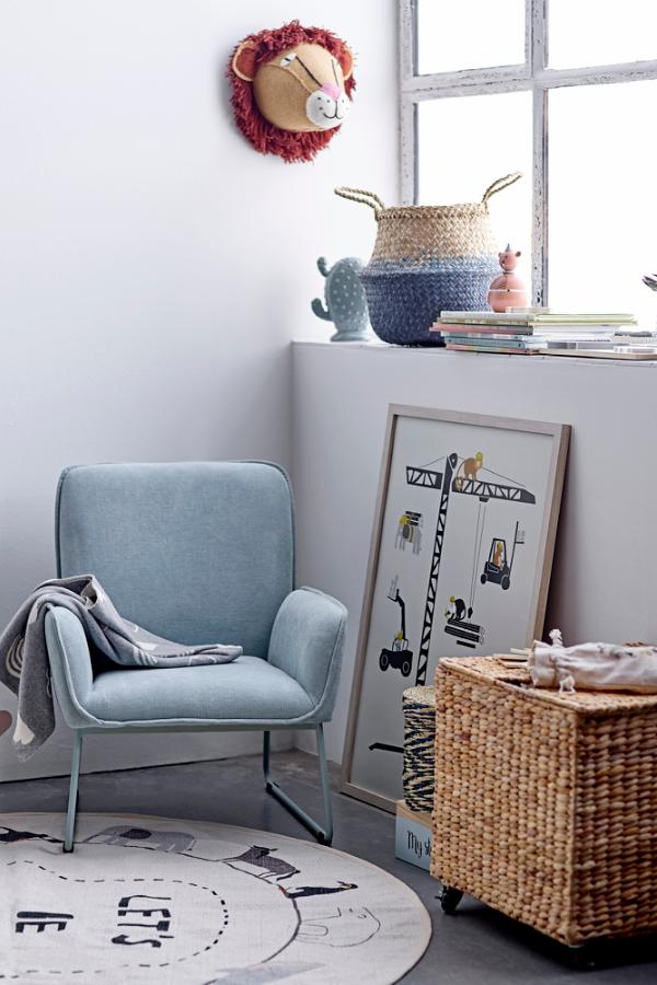 Bloomingville Mini Leopold Matta, Multifärgad, Bomull D130 cm