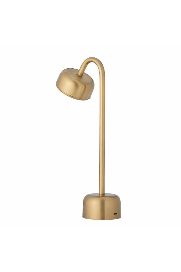 Bloomingville Nico Bärbar Lampa, Uppladdningsbar, Mässing, Metall L16,5xH35,5xB8,5 cm