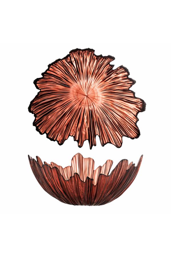 Bloomingville Aila Skål, Röd, Glas D31xH14 cm