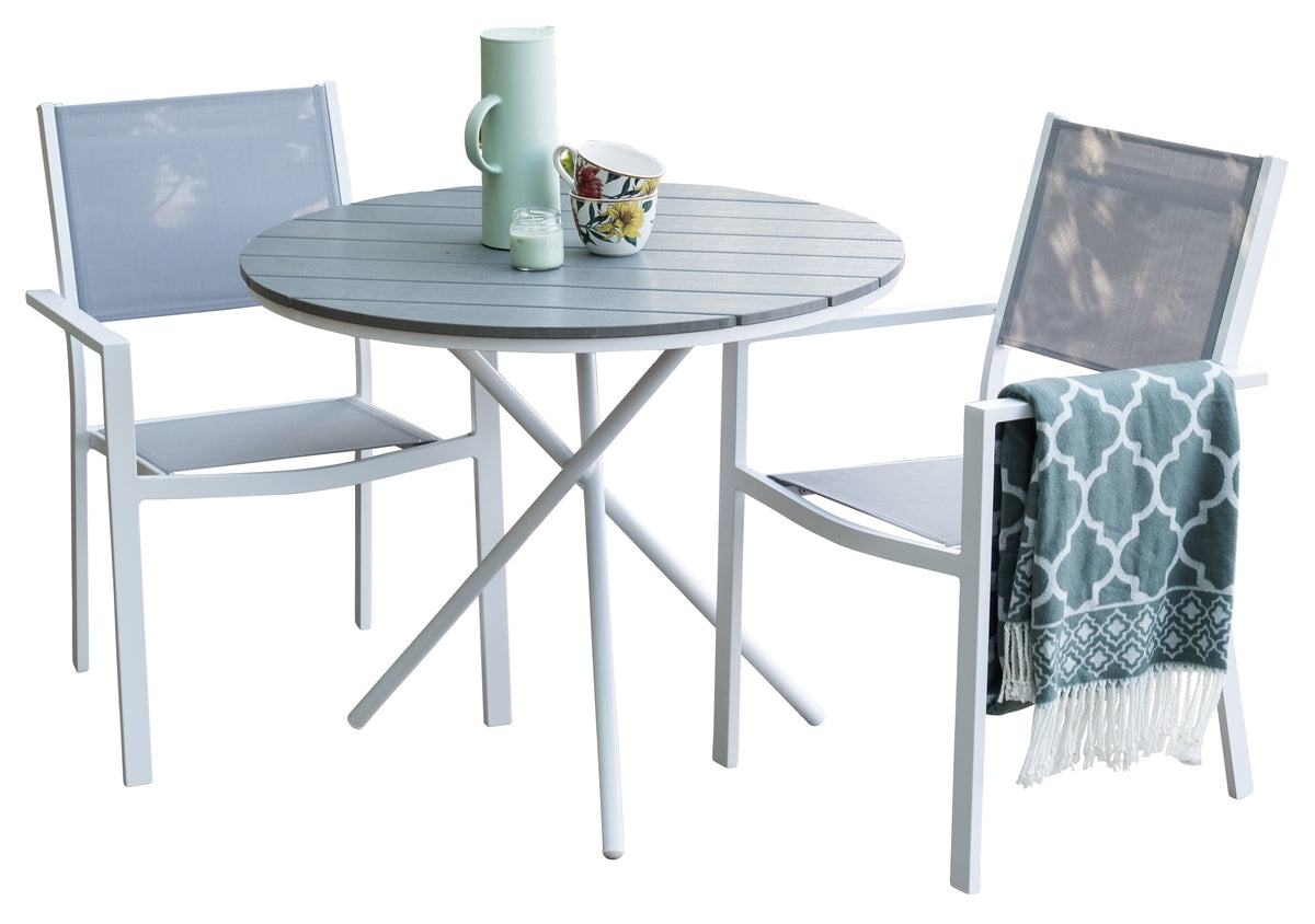 Venture Design Copacabana & Parma Matstolar + Cafebord ⌀90 Grå