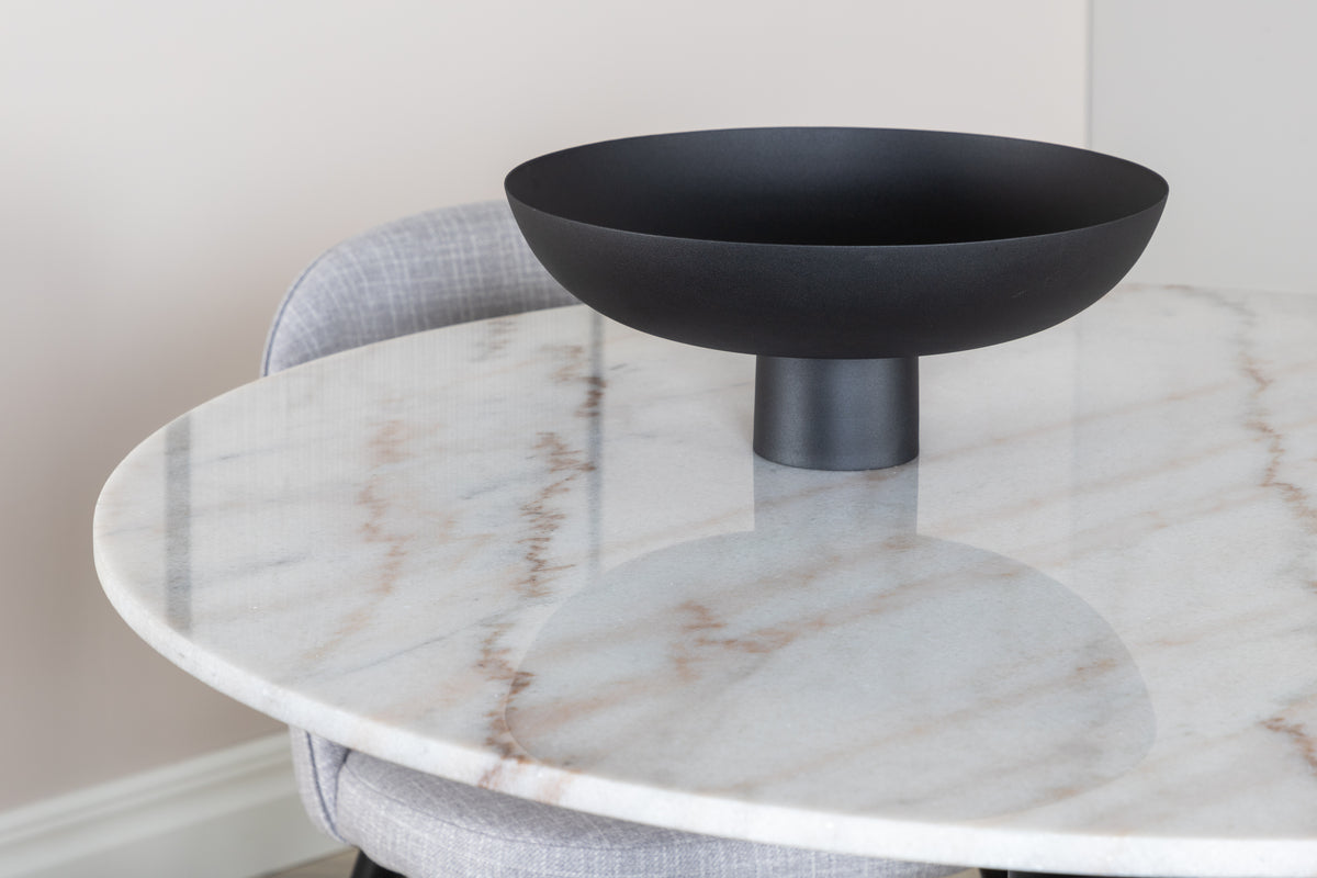 Venture Design Velvet & Estelle Matstolar Grå + Matbord ⌀106