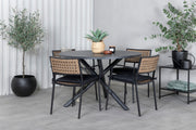 Venture Design Alma & Paola Matbord ⌀120 + Matstolar Natur
