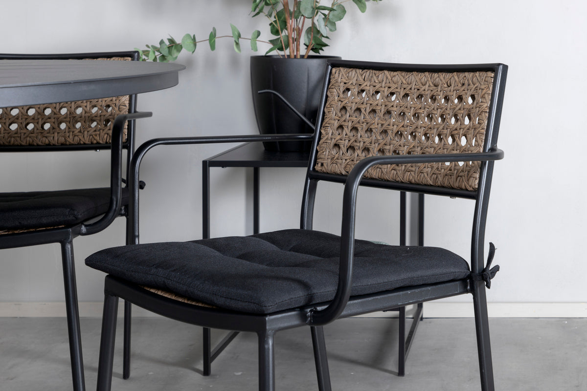 Venture Design Alma & Paola Matbord ⌀120 + Matstolar Natur