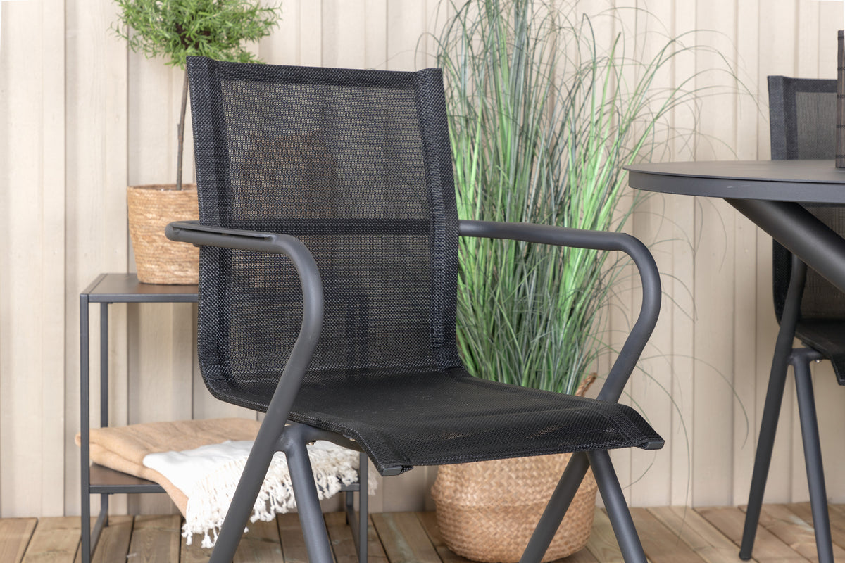 Venture Design Alma & Alina Runda Matbord ø120 Svart + Matstolar 2-pack Svart