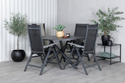 Venture Design Alma & Albany Runda Matbord ⌀120 Svart + Positionsstolar 2-pack Svart