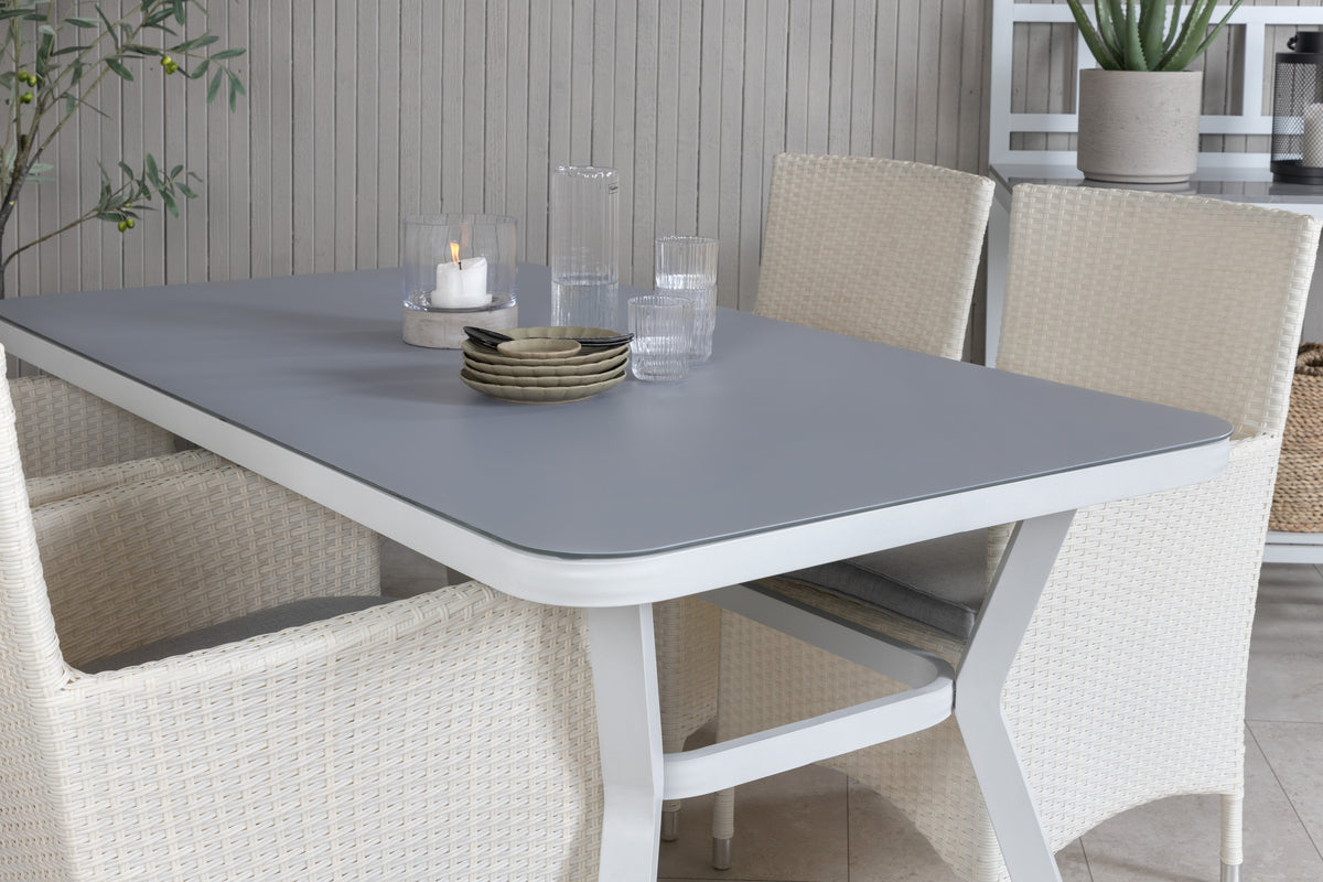 Venture Design Virya & Malin Matbord 160 x 90 + Matstolar Vit