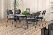 Venture Design Nicke & Dallas Matstolar Svart + Matbord 193x90