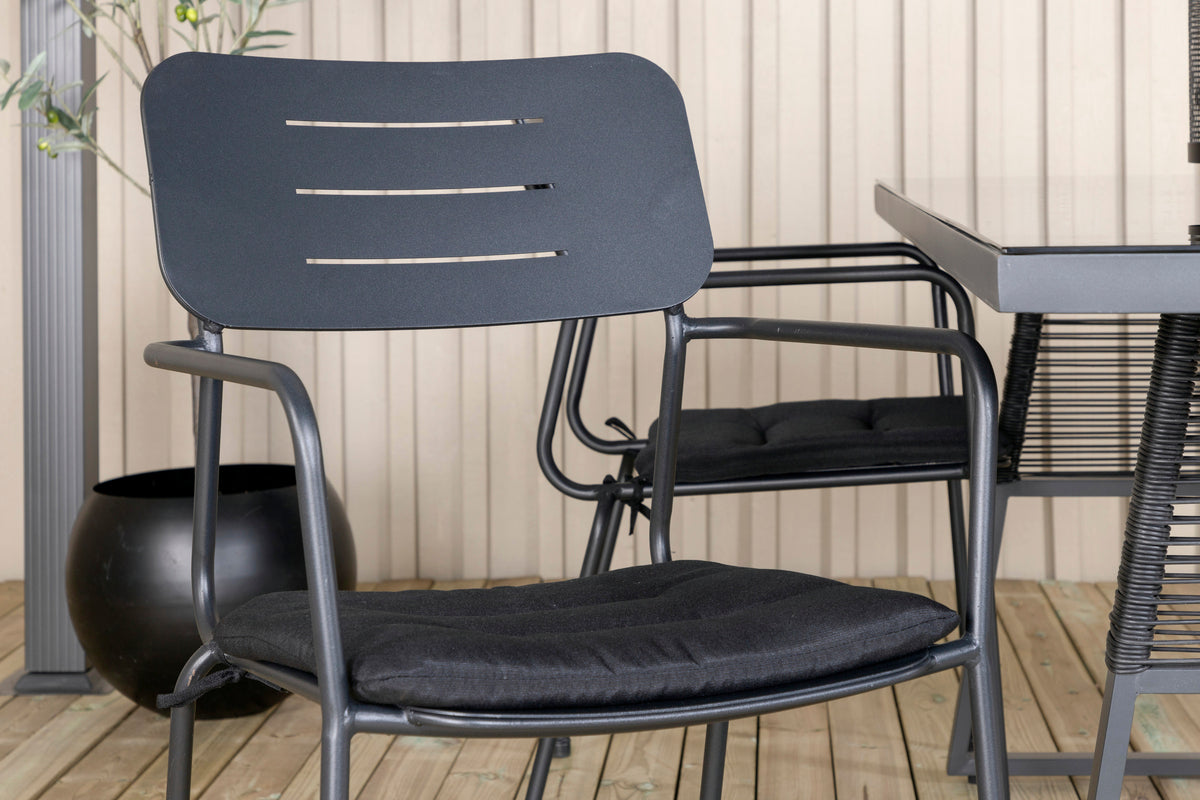 Venture Design Nicke & Dallas Matstolar Svart + Matbord 193x90