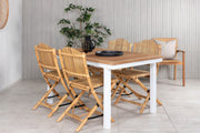 Venture Design Cane & Panama Caféstolar Natur + Matbord 160 x 90
