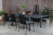 Venture Design Julian & Marbella Matstolar Svart + Matbord 240x100