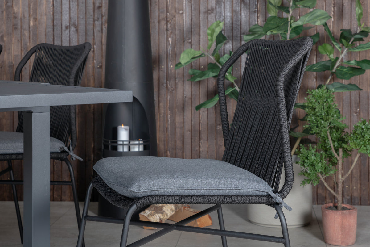 Venture Design Julian & Marbella Matstolar Svart + Matbord 240x100